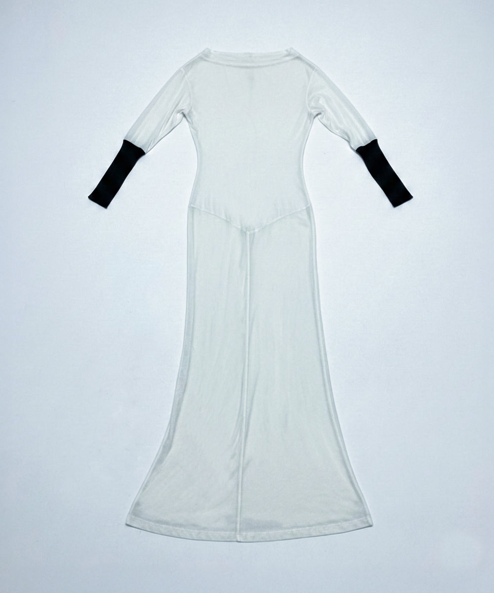 WHITE JERSEY DRESS